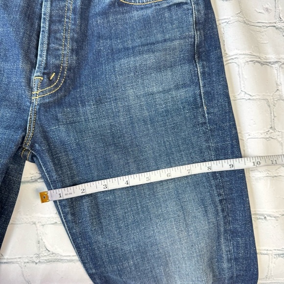 MOTHER Denim Scrapper Cuff Ankle Fray Unstitched blue Jeans size 25 - Picture 10 of 16